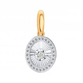 Золотая подвеска Karatov с танцующим бриллиантом Т145635806 Т145635806 фото