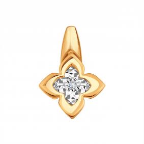 Золотая подвеска Karatov с танцующим бриллиантом Т145636018 Т145636018 фото