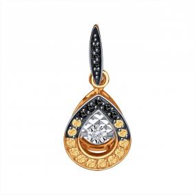 Золотая подвеска Karatov Т145636088 с бриллиантом Т145636088 фото
