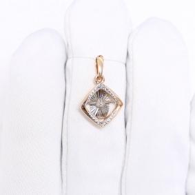 Золотая подвеска Karatov с танцующим бриллиантом Т145636385 Т145636385 фото