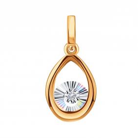 Золотая подвеска Karatov с танцующим бриллиантом Т145636387 Т145636387 фото