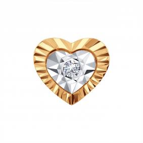 Золотая подвеска Karatov Т145636391 с бриллиантом Т145636391 фото