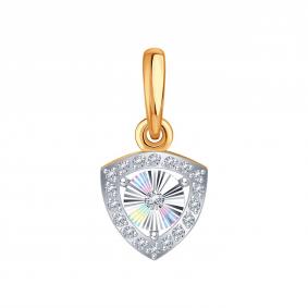 Золотая подвеска Karatov Т145636412 с бриллиантом Т145636412 фото