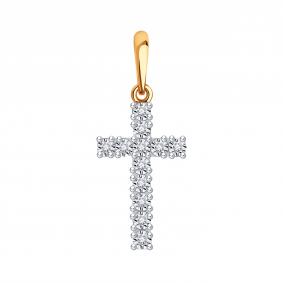 Золотая подвеска Karatov Т14566342 с бриллиантом Т14566342 фото