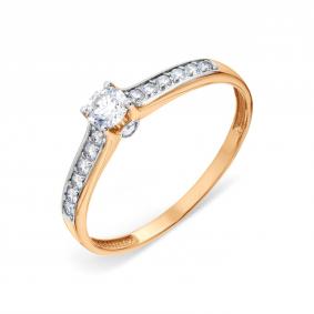 Золотое кольцо Karatov Т14601А947 с бриллиантом Т14601А947 фото