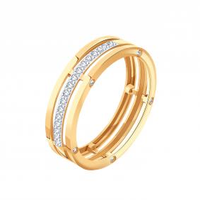 Золотое кольцо Karatov Т14601Б336 с бриллиантом Т14601Б336 фото