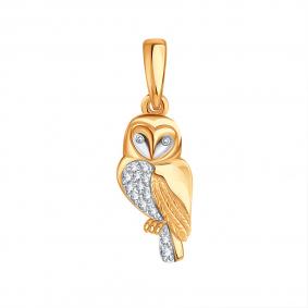 Золотая подвеска Karatov Т146036128 с бриллиантом Т146036128 фото