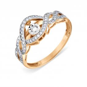 Золотое кольцо Karatov с танцующим бриллиантом Т14661А919-01 Т14661А919-01 фото