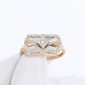 Золотое кольцо Karatov Т14661Д233 с бриллиантом Т14661Д233 фото