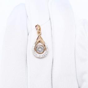 Золотая подвеска Karatov с танцующим бриллиантом Т146636061 Т146636061 фото