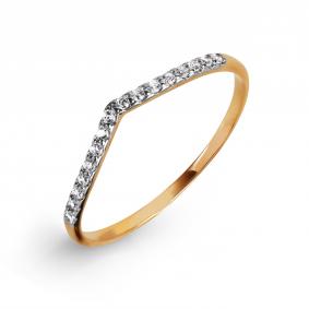 Золотое кольцо Karatov Т147017233 с фианитом Т147017233 фото