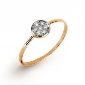 Золотое кольцо Karatov Т147017254 с фианитом Т147017254 фото