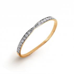 Золотое кольцо Karatov Т147017262 с фианитом Т147017262 фото