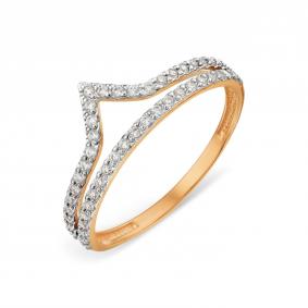 Золотое кольцо Karatov Т14701А003 с фианитом Т14701А003 фото