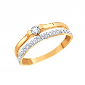 Золотое кольцо Karatov Т14701Б402 с фианитом Т14701Б402 фото