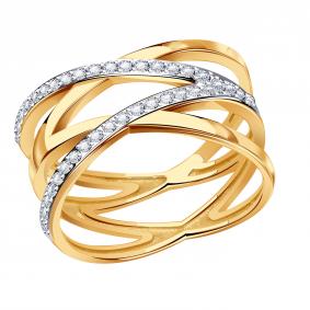 Золотое кольцо Karatov Т14701Д371 с фианитом Т14701Д371 фото