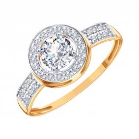 Золотое кольцо Karatov Т14701И121 с фианитом Т14701И121 фото