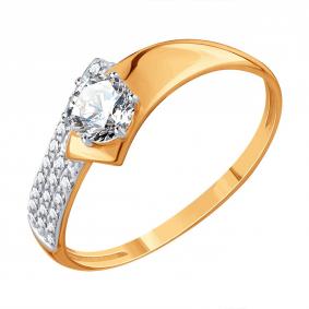 Золотое кольцо Karatov Т14701И126 с фианитом Т14701И126 фото