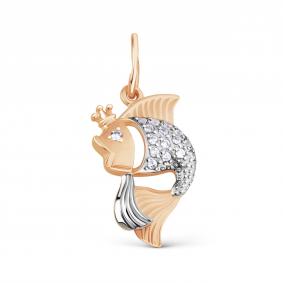 Золотая подвеска Karatov Т147033927 с фианитом Т147033927 фото