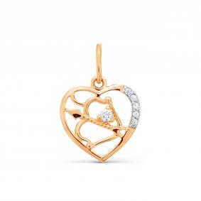 Золотая подвеска Знак зодиака Стрелец Karatov с фианитом Т147034665 Т147034665 фото