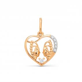 Золотая подвеска Karatov Т147034666 с фианитом Т147034666 фото