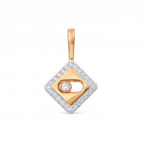 Золотая подвеска Karatov с подвижным фианитом Т147035383 Т147035383 фото