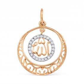 Золотая подвеска Karatov Т147035591 с фианитом Т147035591 фото