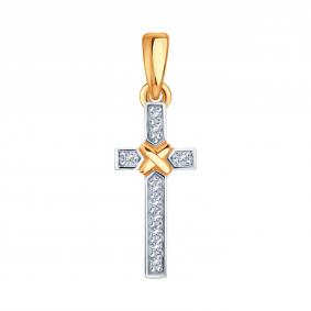 Золотая подвеска Karatov Т147036369 с фианитом Т147036369 фото