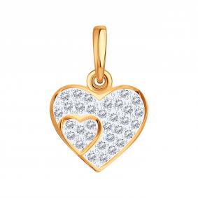 Золотая подвеска Karatov Т147036414 с фианитом Т147036414 фото