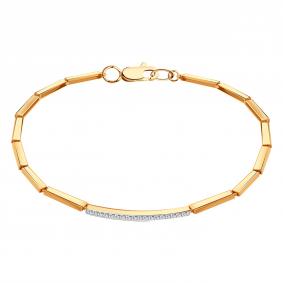 Золотой браслет Karatov Т147101212 с фианитом Т147101212 фото