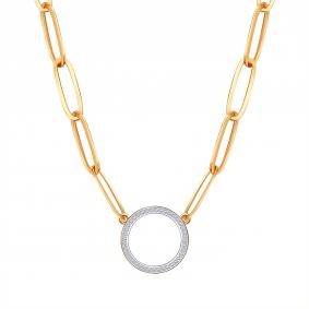 Золотое колье Karatov Т147111020 с фианитом Т147111020 фото