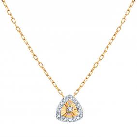 Золотое колье Karatov Т147112254 с фианитом Т147112254 фото