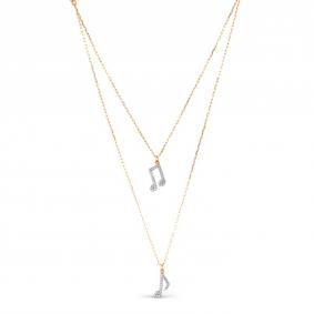 Золотое колье Karatov Т14711439 с фианитом Т14711439 фото