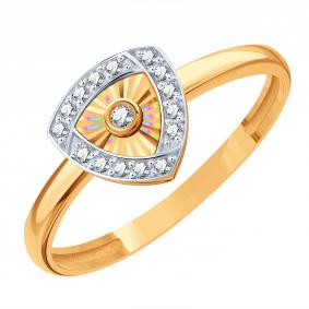 Золотое кольцо Karatov Т14761И039 с фианитом Т14761И039 фото