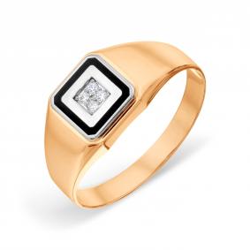 Золотое кольцо Karatov Т15204А260 с фианитом и эмалью Т15204А260 фото