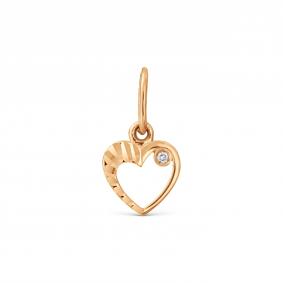 Золотая подвеска Karatov Т201635223 с бриллиантом Т201635223 фото