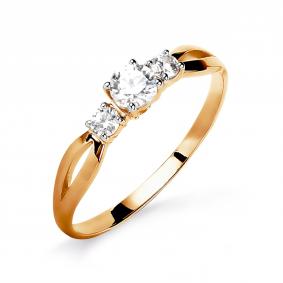 Золотое кольцо Karatov Т242015601 с фианитом Т242015601 фото