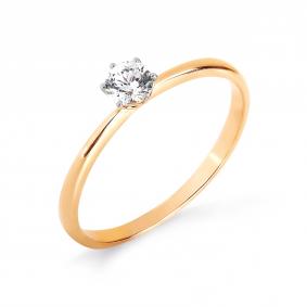 Золотое кольцо Karatov Т242017111 с фианитом Т242017111 фото