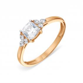 Золотое кольцо Karatov Т24201А350 с фианитом Т24201А350 фото