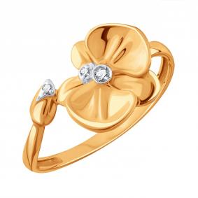 Золотое кольцо Karatov Т24201Д273 с фианитом Т24201Д273 фото