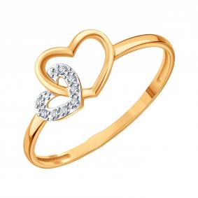 Золотое кольцо Karatov Т24201И027 с фианитом Т24201И027 фото