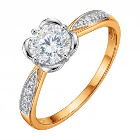 Золотое кольцо Karatov Т24201И274 с фианитом Т24201И274 фото