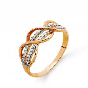 Золотое кольцо Karatov Т247014633 с фианитом Т247014633 фото