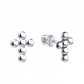 Серьги-кресты из белого золота Karatov Т30002Е158 Т30002Е158 фото