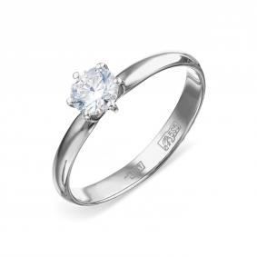 Кольцо из белого золота Karatov Т301013262-0,39 с бриллиантом Т301013262-0,39 фото