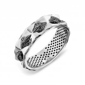 Кольцо из белого золота Karatov Т30101Б095-01 с чёрным бриллиантом Т30101Б095-01 фото