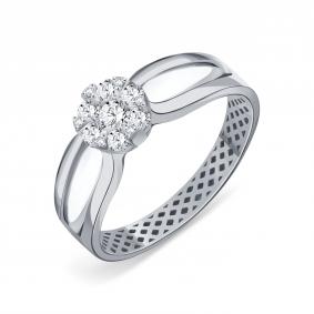 Кольцо из белого золота Karatov Т30101Б176 с бриллиантом Т30101Б176 фото