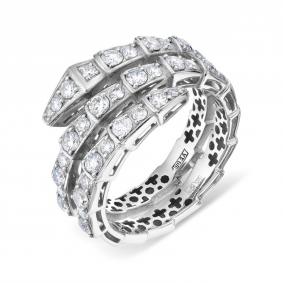 Кольцо Символ года Змея из белого золота Karatov с бриллиантом Т30101Б183 Т30101Б183 фото