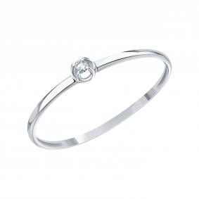 Кольцо из белого золота Karatov Т30101Б481 с бриллиантом Т30101Б481 фото