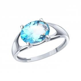 Кольцо из белого золота Karatov Т30101Д019 с топазом Т30101Д019 фото